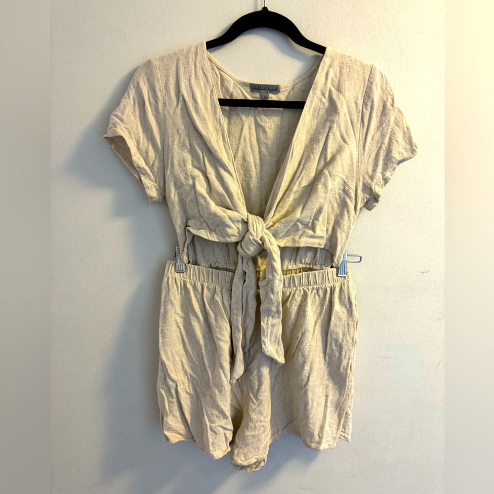 Romper with front cutouts
